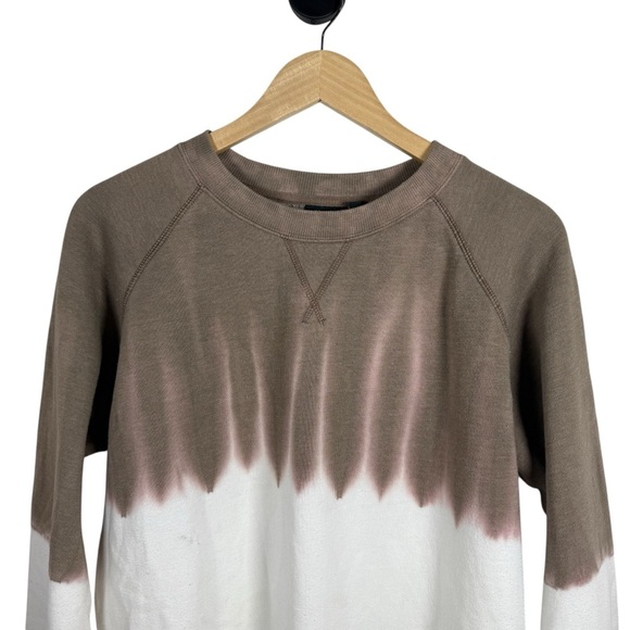 Richer Poorer Women’s Tie Die Crew Neck Sweatshirt Brown/White M - Picture 6 of 9
